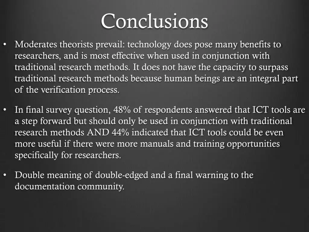 conclusions