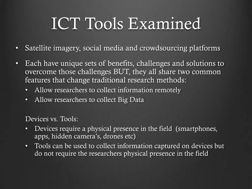 ict tools examined