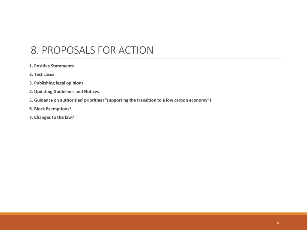 8 proposals for action