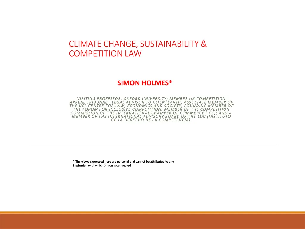 climate change sustainability competition law