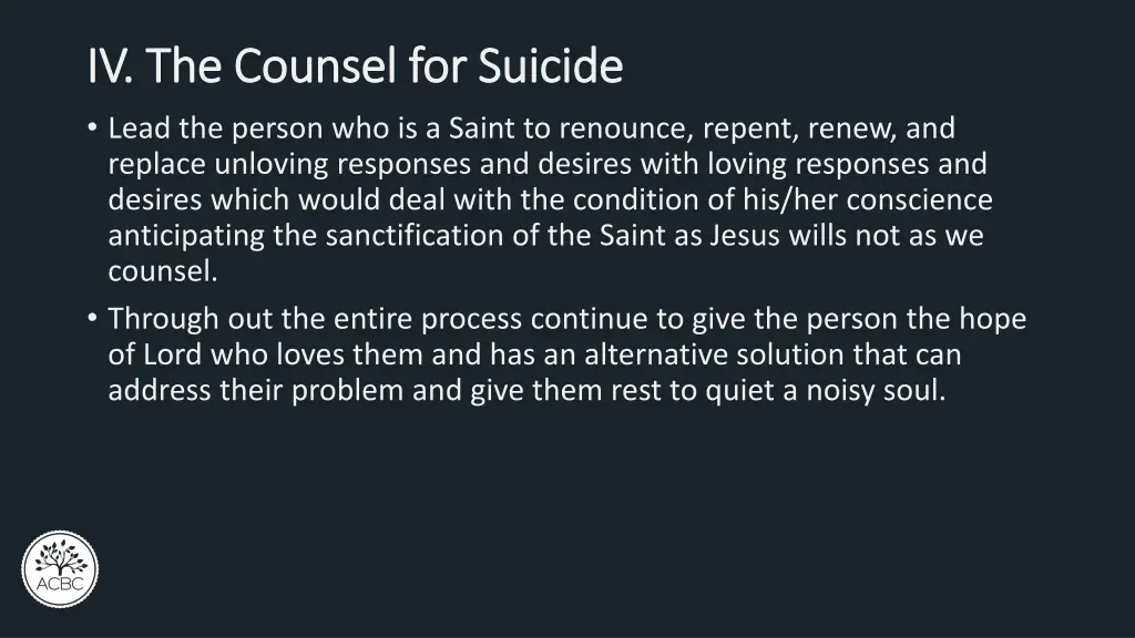 iv the counsel for suicide iv the counsel 3