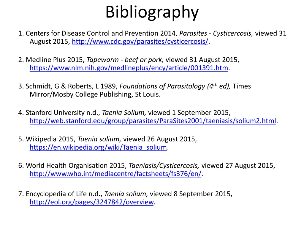 bibliography