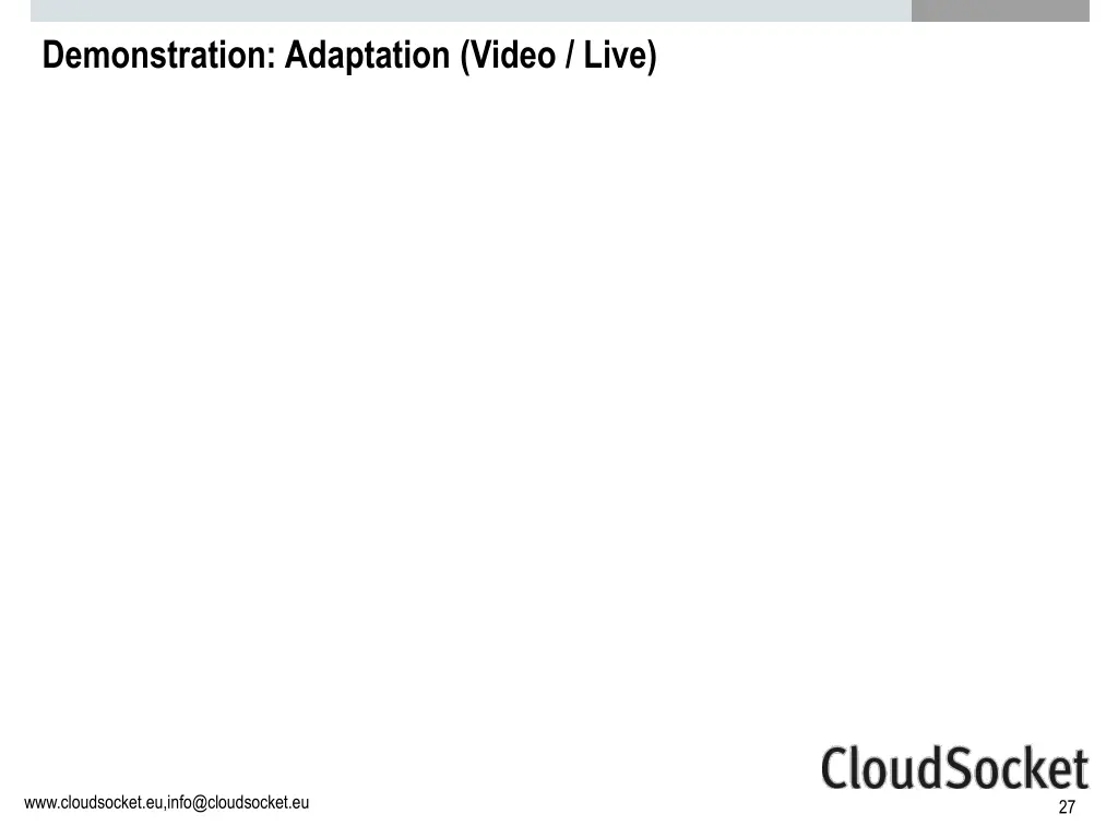 demonstration adaptation video live