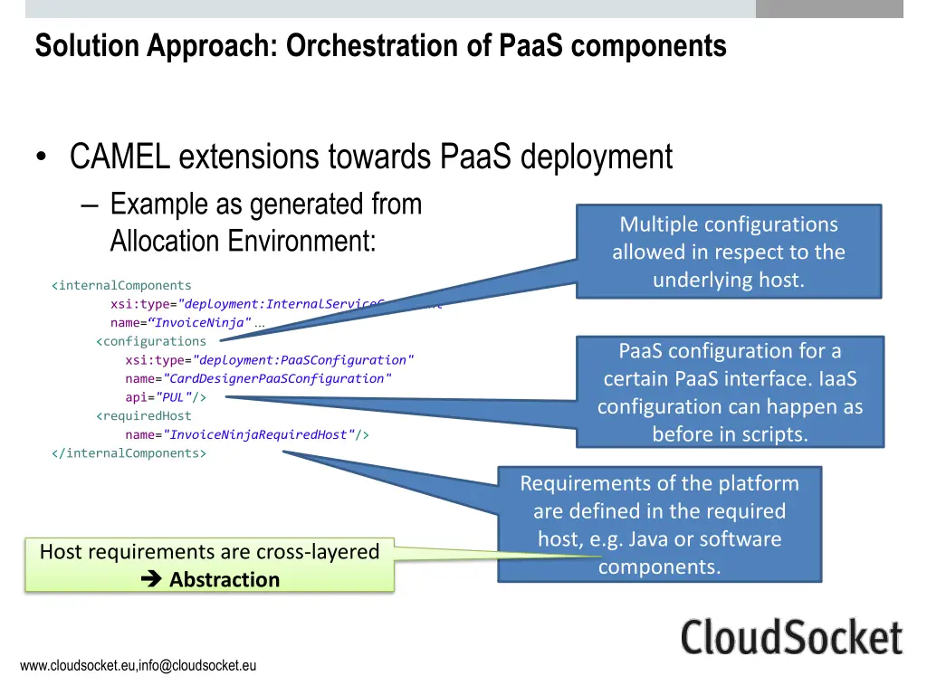 solution approach orchestration of paas components 2