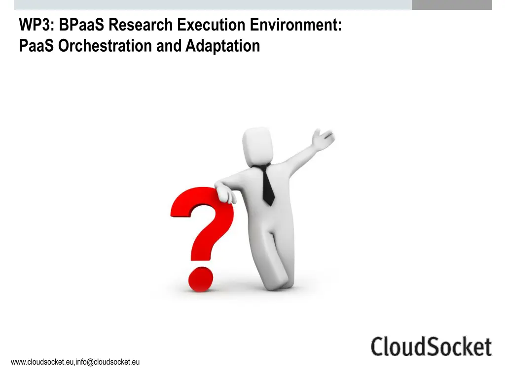 wp3 bpaas research execution environment paas 2