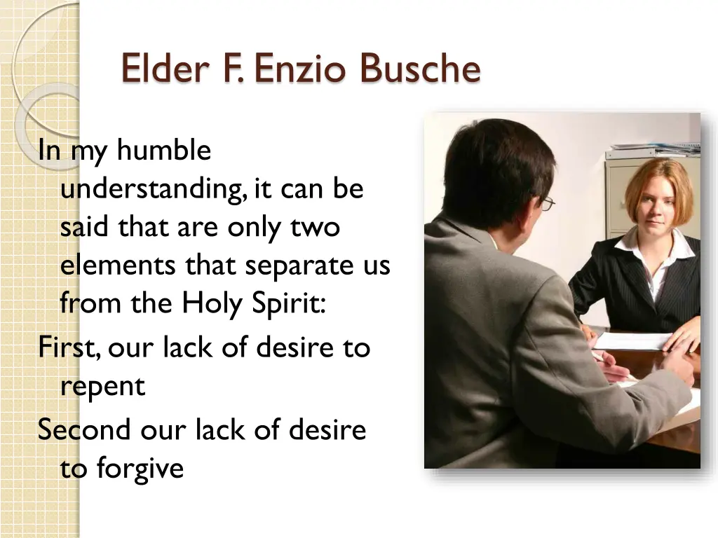 elder f enzio busche