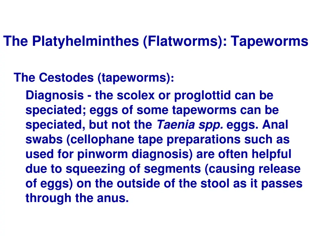 the platyhelminthes flatworms tapeworms 3