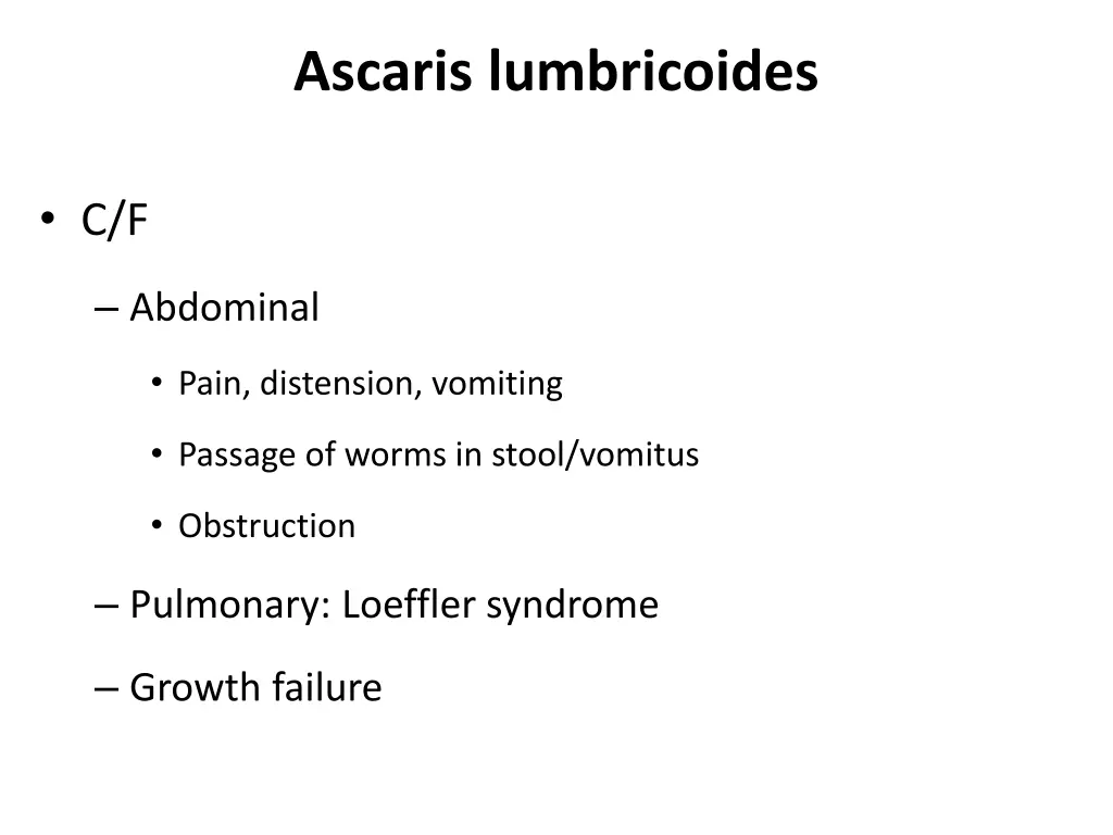 ascaris lumbricoides