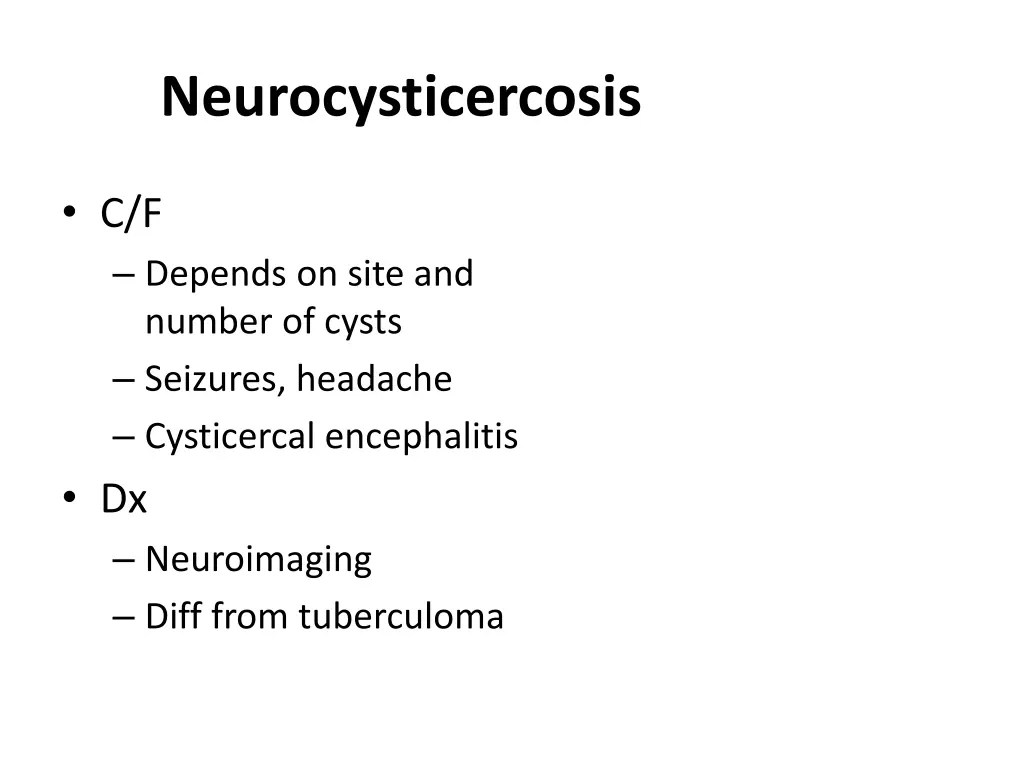 neurocysticercosis