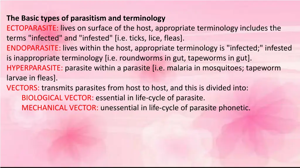 the basic types of parasitism and terminology