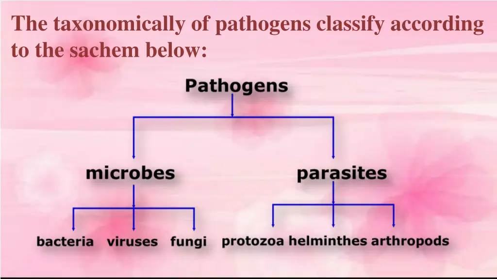 the taxonomically of pathogens classify according