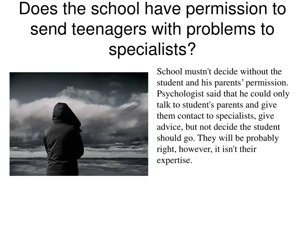 does the school have permission to send teenagers