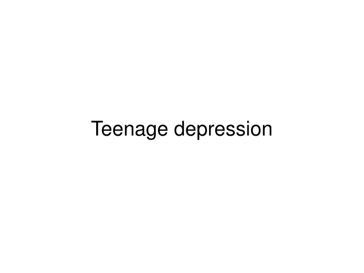 teenage depression