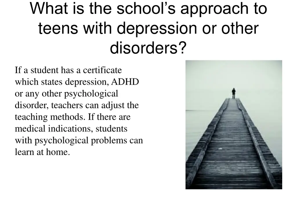 what is the school s approach to teens with