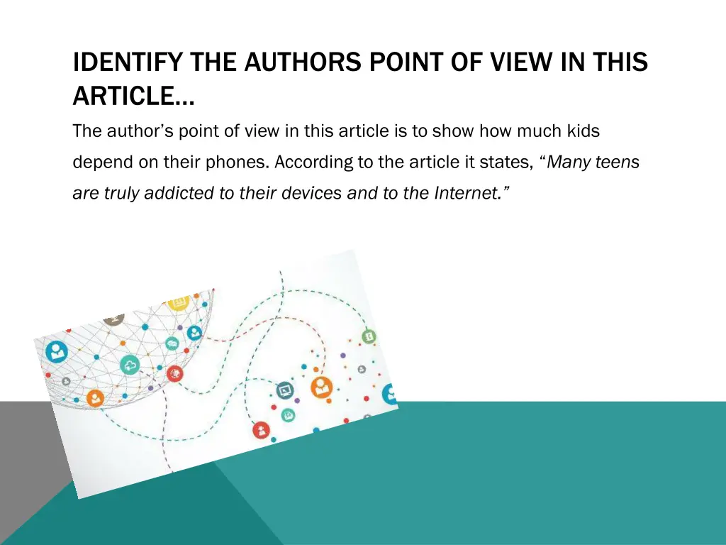 identify the authors point of view in this