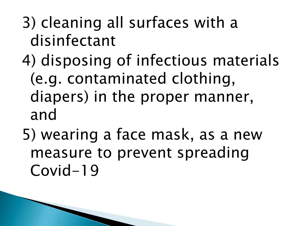 3 cleaning all surfaces with a disinfectant