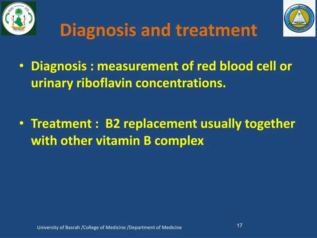 diagnosis and treatment