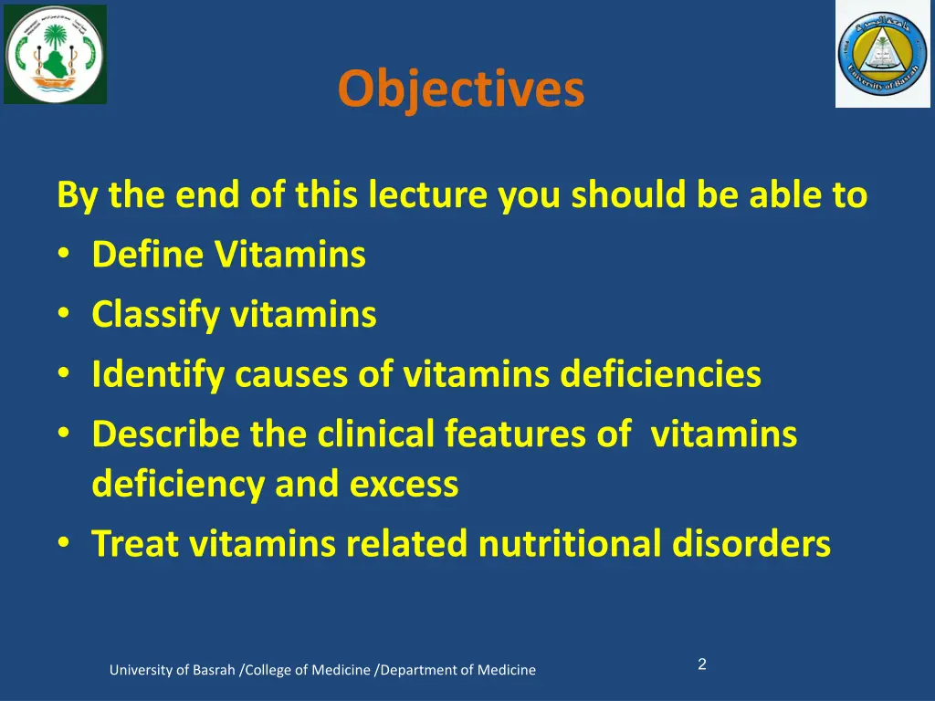 objectives