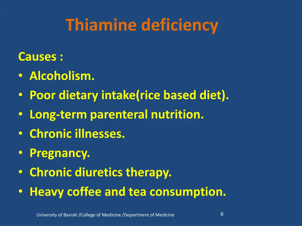 thiamine deficiency