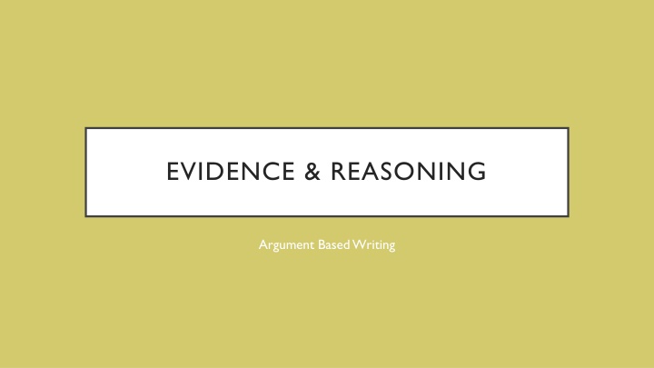 evidence reasoning