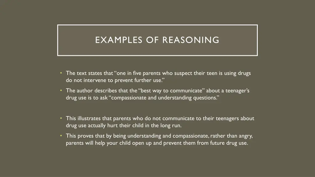 examples of reasoning