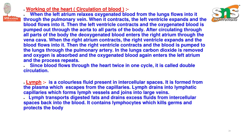 working of the heart circulation of blood when