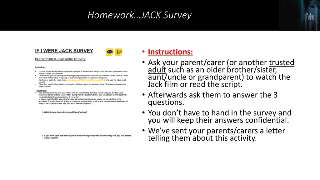 homework jack survey