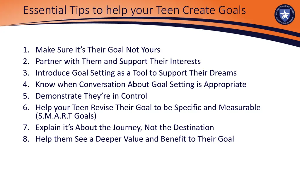 essential tips to help your teen create goals