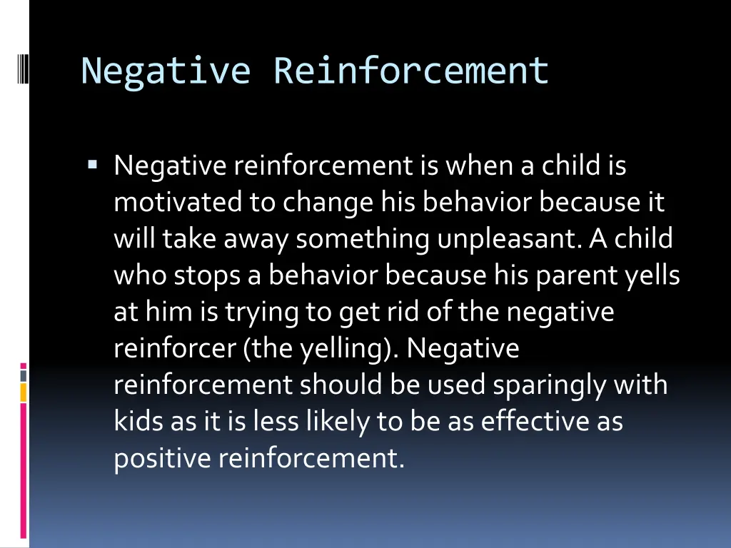 negative reinforcement