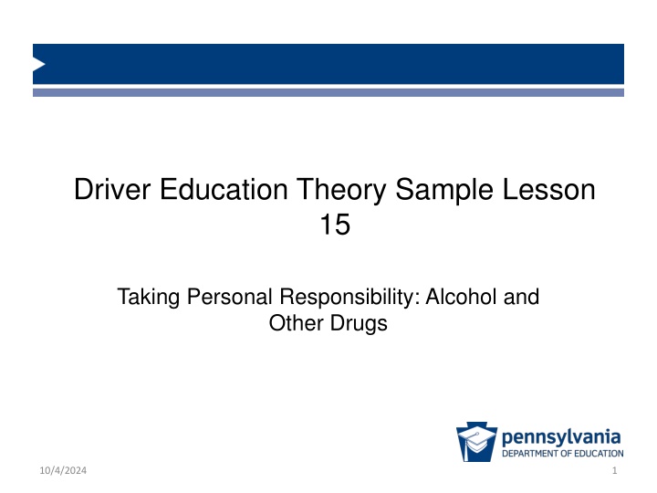 driver education theory sample lesson 15