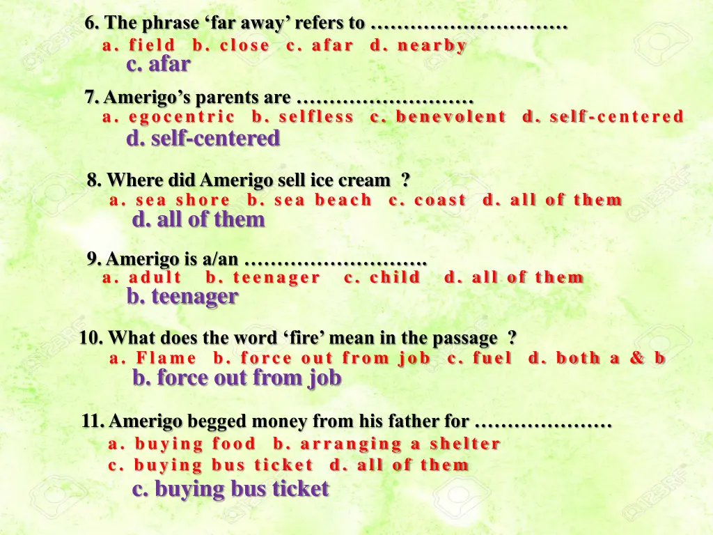 6 the phrase far away refers to a field b close