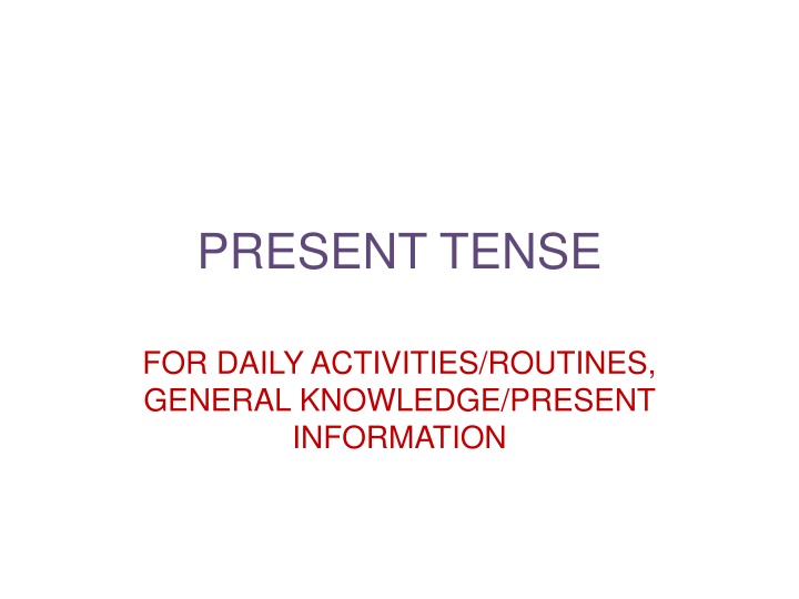 present tense