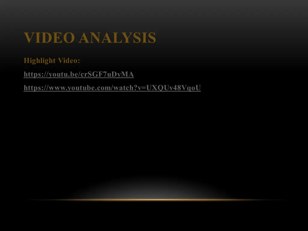 video analysis