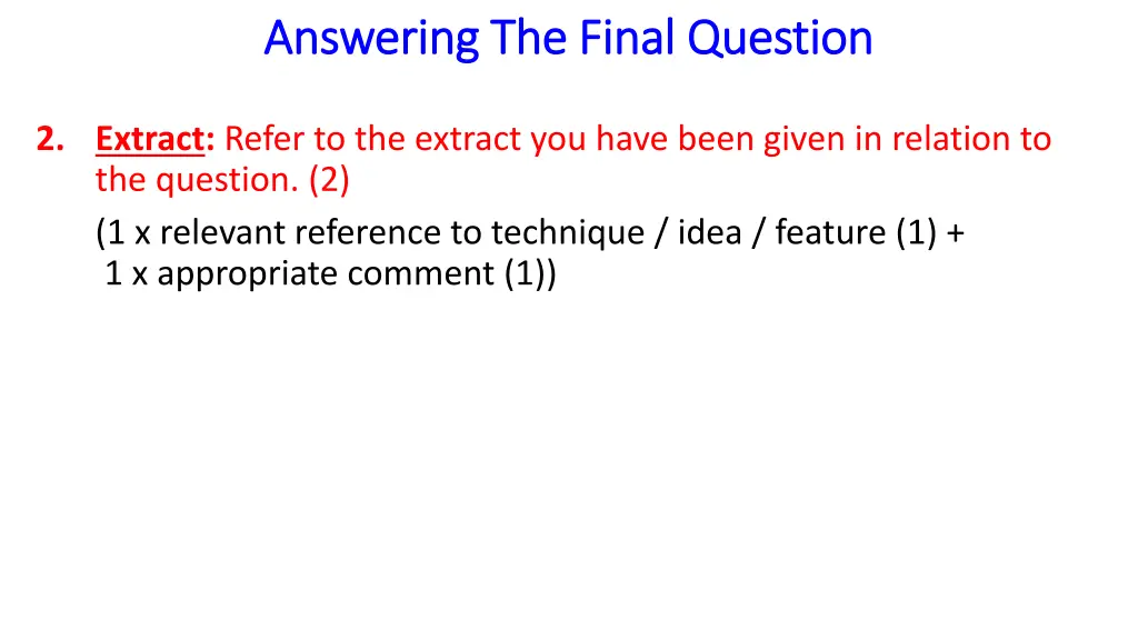 answering the final question answering the final 1