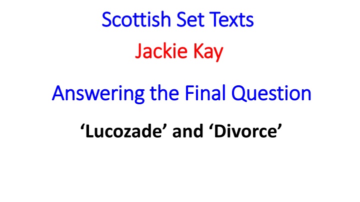 scottish set texts scottish set texts jackie