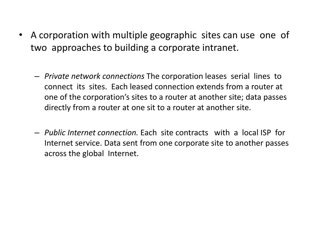 a corporation with multiple geographic sites