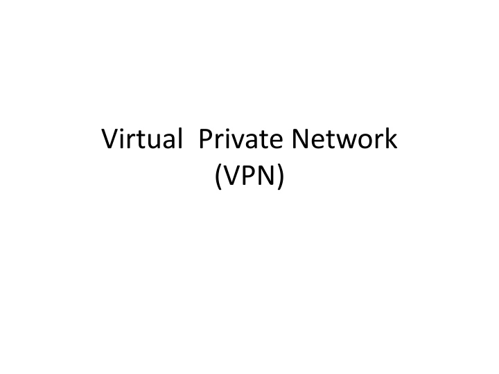 virtual private network vpn