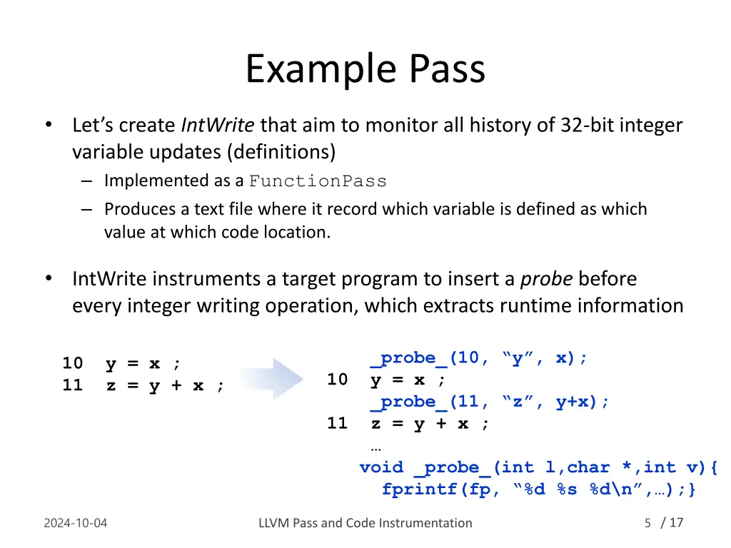 example pass