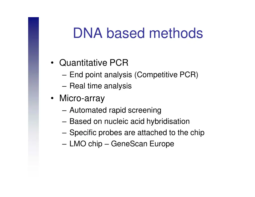 dna based methods 12