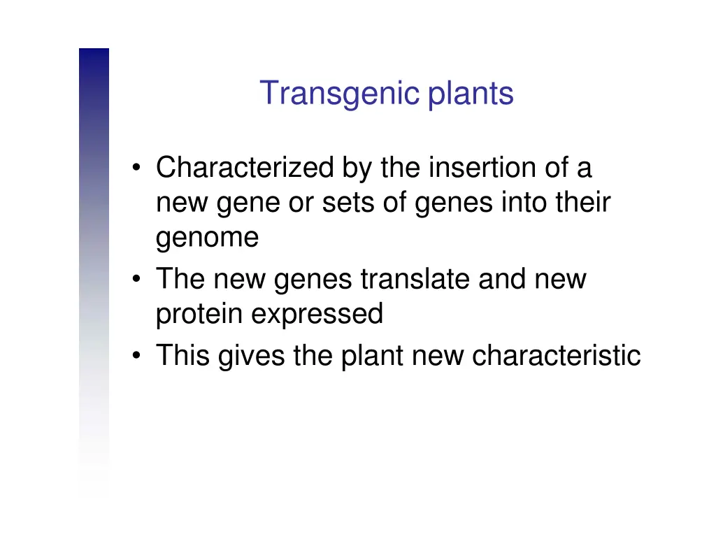 transgenic plants