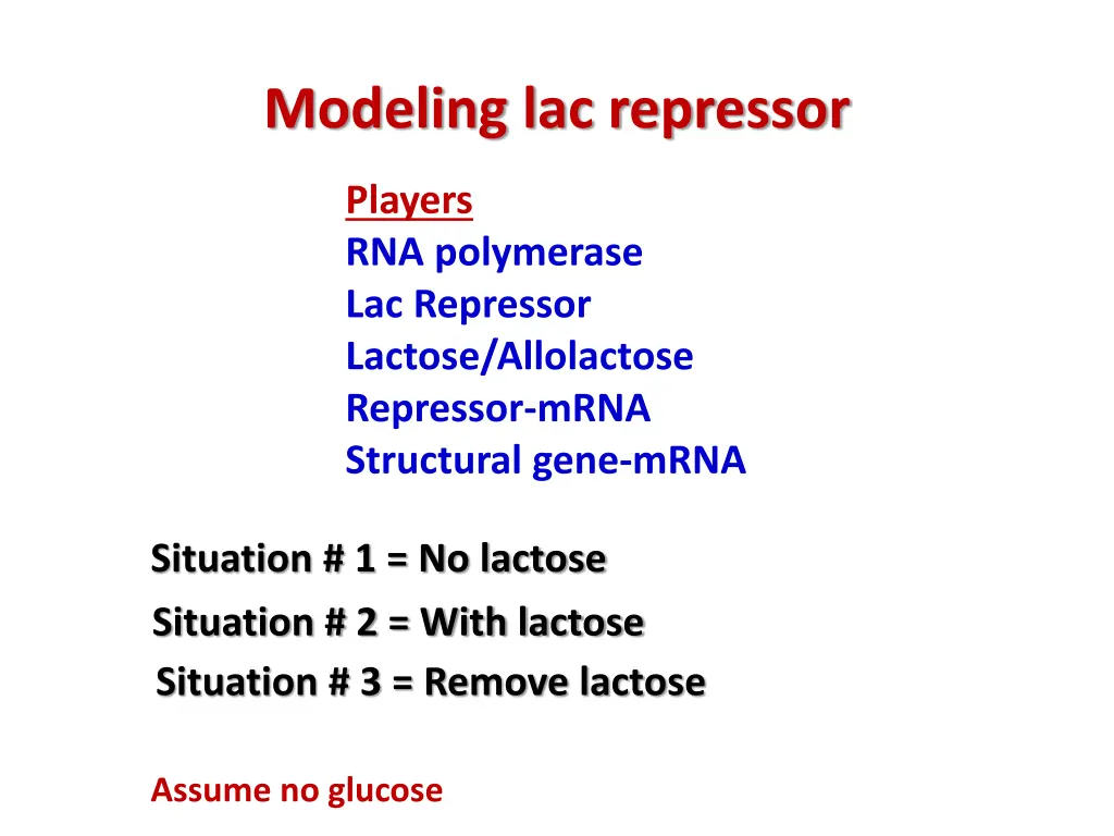 modeling lac repressor