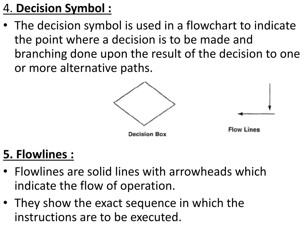 4 decision symbol the decision symbol is used