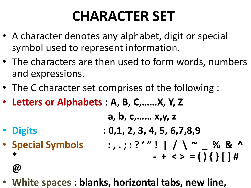 character set