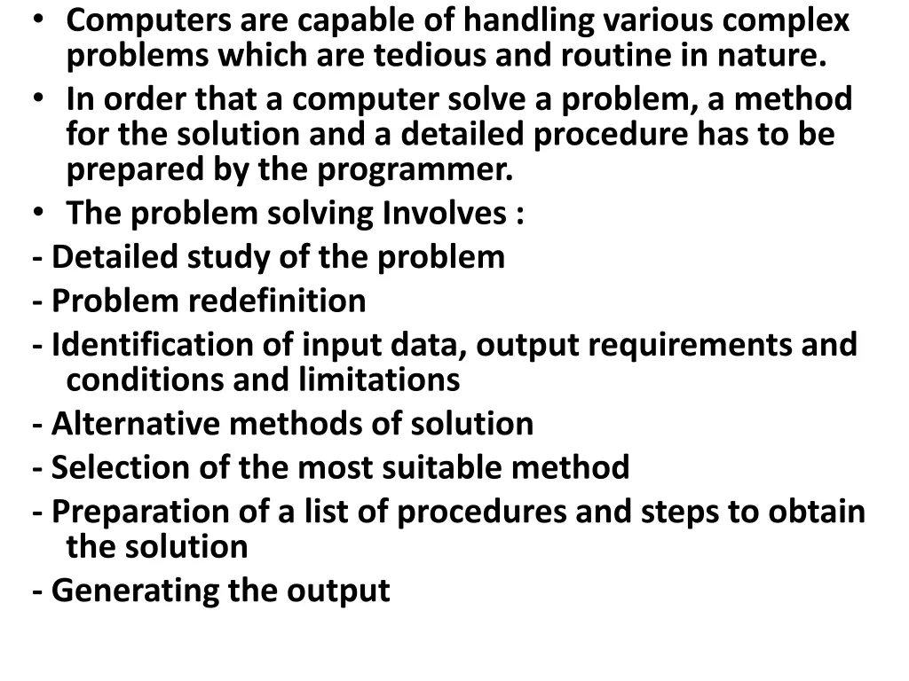 computers are capable of handling various complex