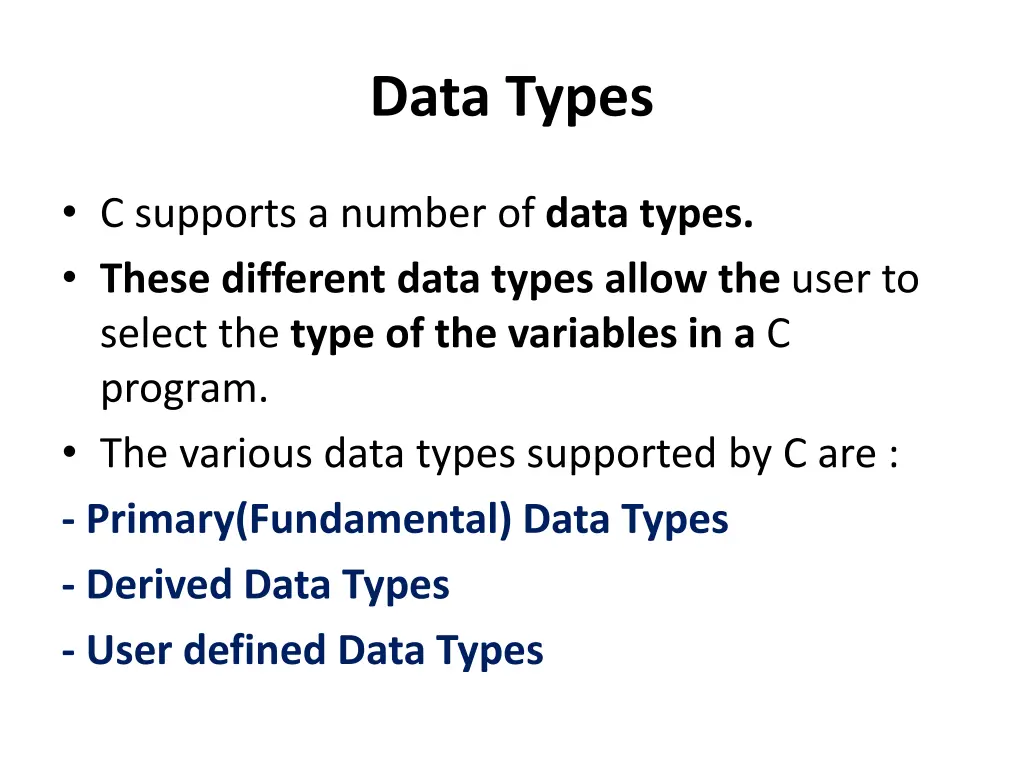 data types