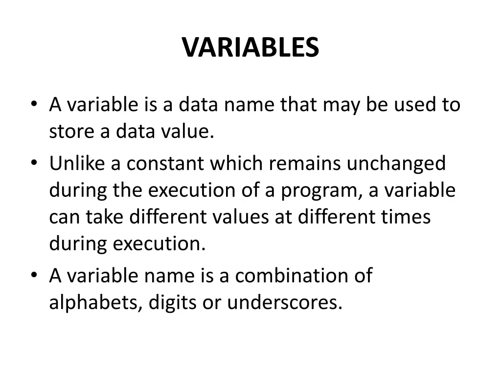 variables