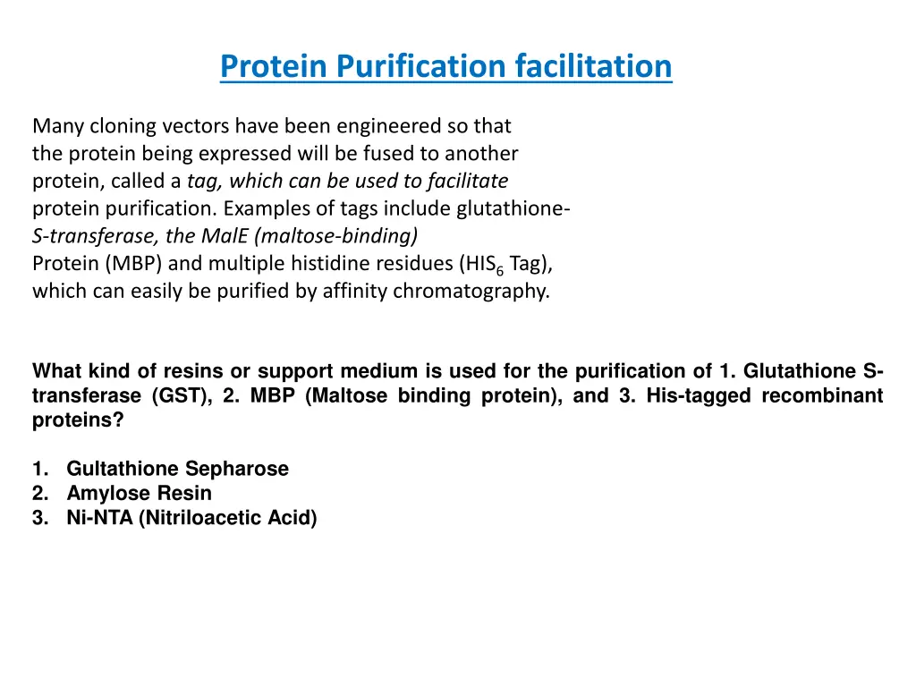 protein purification facilitation