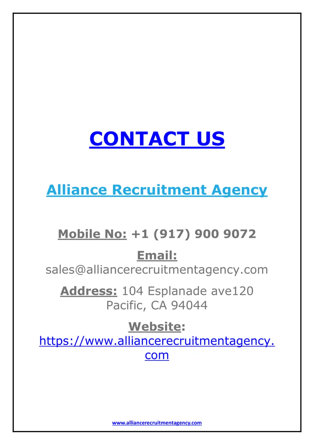 contact us