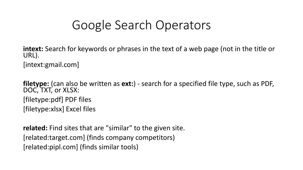 google search operators 1