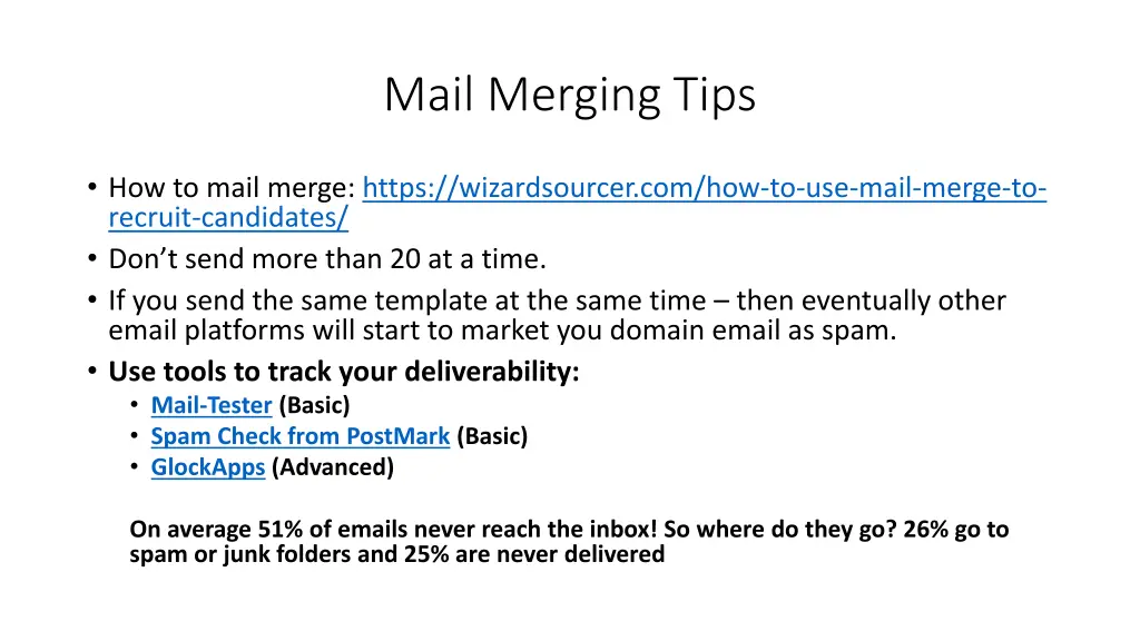 mail merging tips